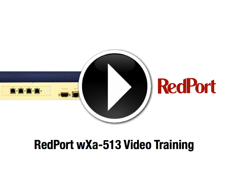 Video Training RedPort wXa-513 Satellite Router