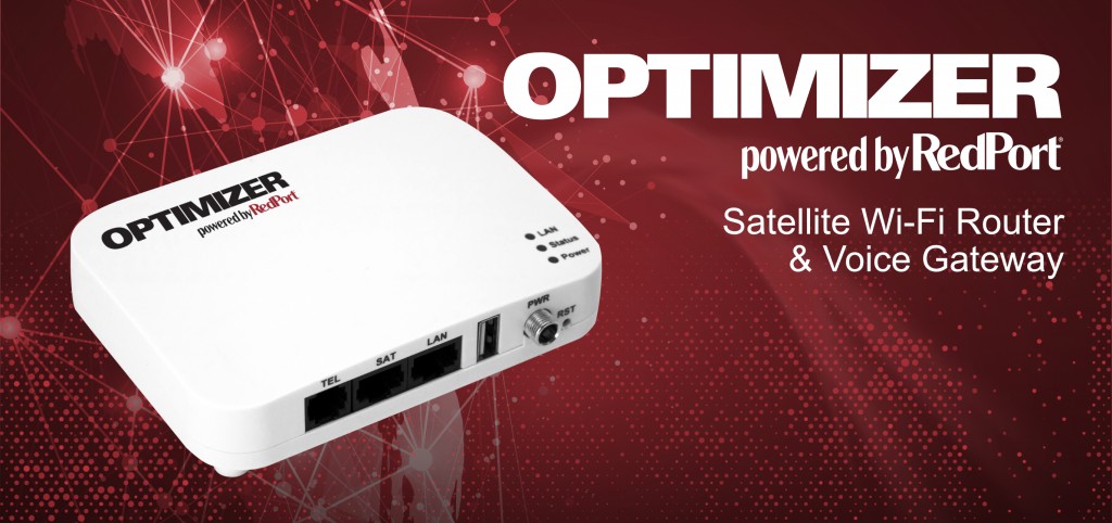 optimizer by redport satellite wi-fi router and voice gateway